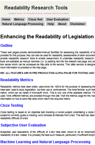 Readability Research Tools.