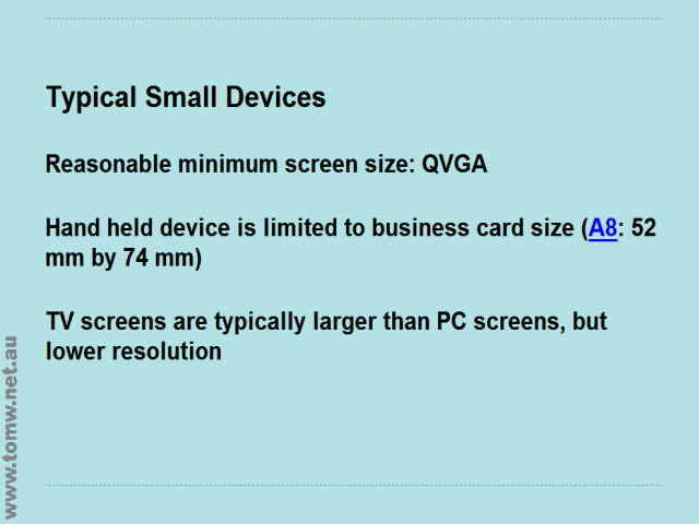 Typical Small Devices