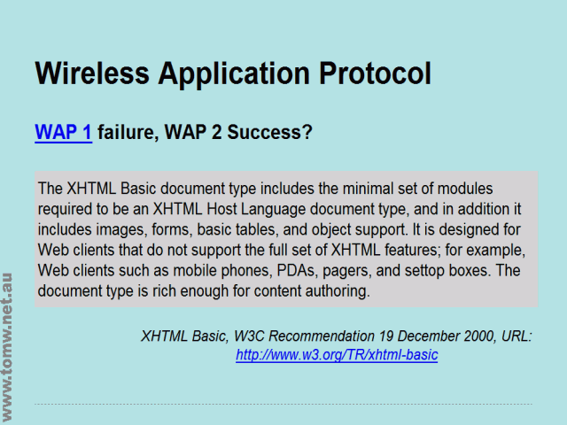 Wireless Application Protocol: WAP 1 failure, WAP 2 Success?